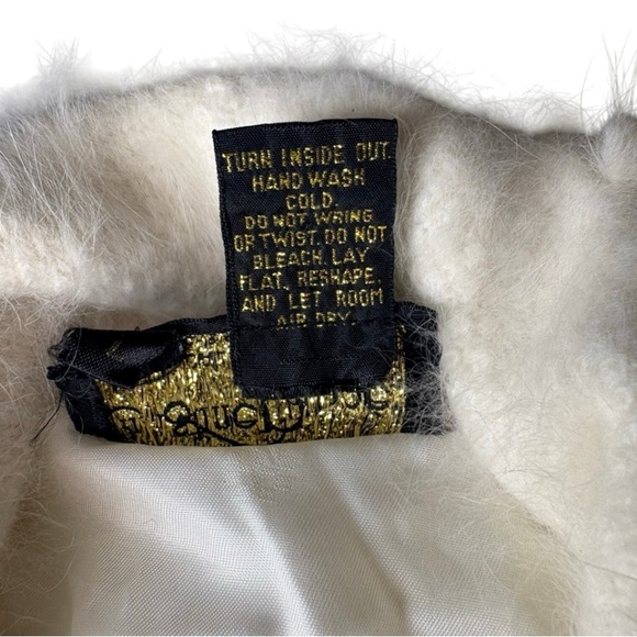 Vintage 1990 Christine Phillipe 90% Angora Cardigan SzL Super Soft Quiet Luxury - Picture 9 of 10